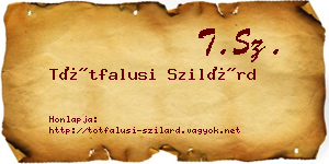 Tótfalusi Szilárd névjegykártya